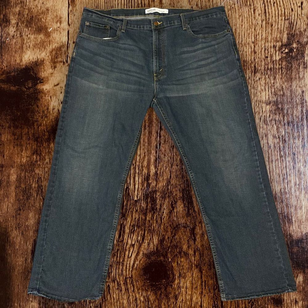 Signature Levi’s Mens 42x30 Dark Denim Great Preowned